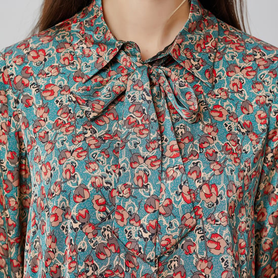 Hemd mit Ascot-Krawatte und Blumenmuster - Image 6