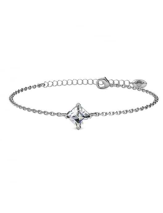 Einfaches quadratisches Set und Box - Silber und Kristall - Image 5