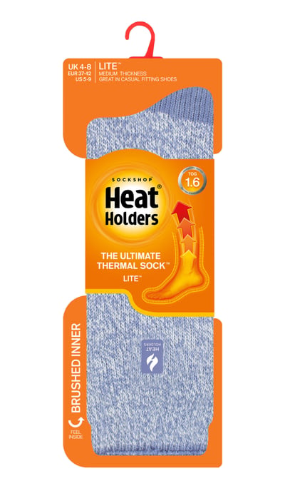 Heat Holders Lite - Womens isoliert thermische Socken | Mehrere Designs einschließlich Argyle Streifen Herzen Sterne | Warme Socken für den Winter - Denim (Venedig) - Image 2