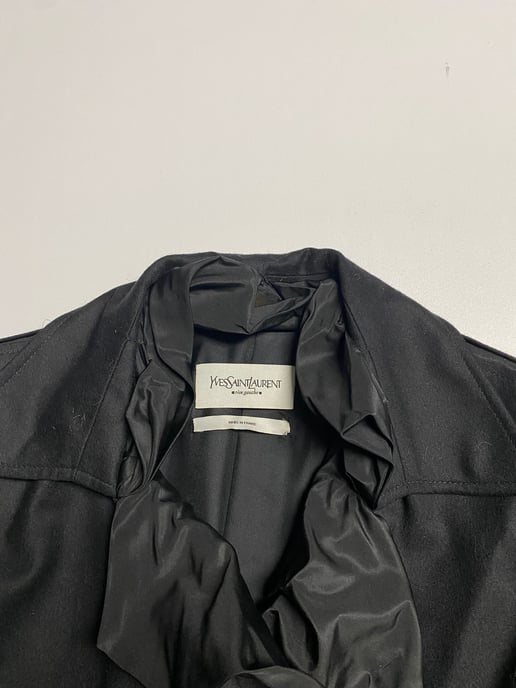 Yves Saint Laurent Rive Gauche Abendblazer aus schwarzer Wolle - Image 3