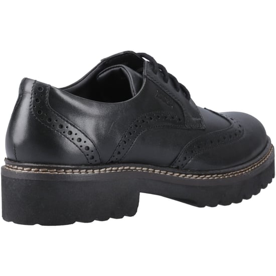 Pod Kortney Leder Damen Schwarz Brogues Schuhe - Image 2