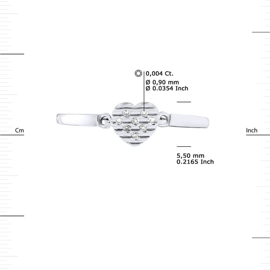 DIADEMA - Ring - Heart - Diamonds - White Gold