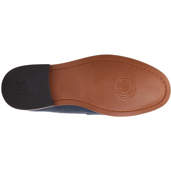 Base London Garfield Herren Mokassins aus Leder in Marineblau - Image 3
