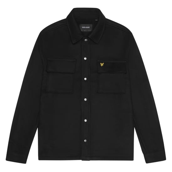 Lyle & Scott Plain Jet Black Overshirt-Jacke - Image 1