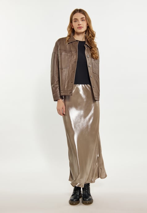 Dreimaster Jacke Damen Taupe - Image 2