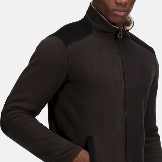 Regatta Mens Faversham Full Zip Fleece Jacket (Black)