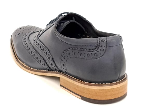 Herbert Frank Enfield Leather Navy Mens Brogue Shoes