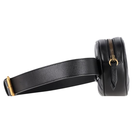 Gucci Matelassé GG Marmont Gürteltasche aus schwarzem Leder - Image 2