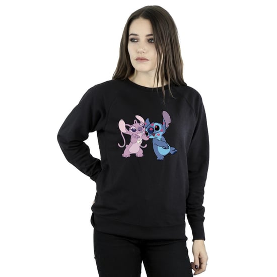 Disney Womens/Ladies Lilo & Stitch Kisses Sweatshirt (Black)