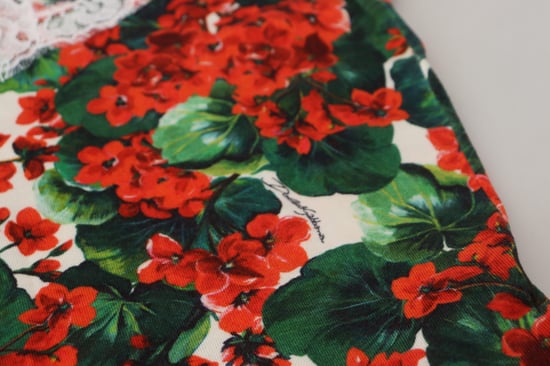 Dolce & Gabbana Damen Weiß Floral Wolle Spitzen Tank Top - Image 6