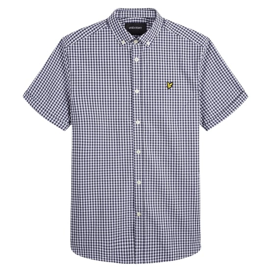 Lyle & Scott Kurzarm-Gringham-Hemd in Marineblau - Image 1