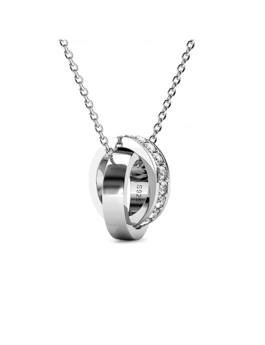 Parures Chic Circle Hoop - Argenté et Cristal - Image 5