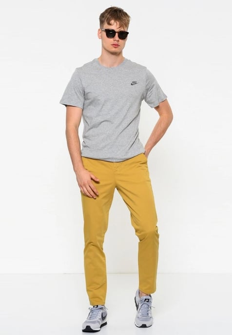 Nike besticktes Futura-T-Shirt in Grau meliert und Splitter-Logo - Image 4