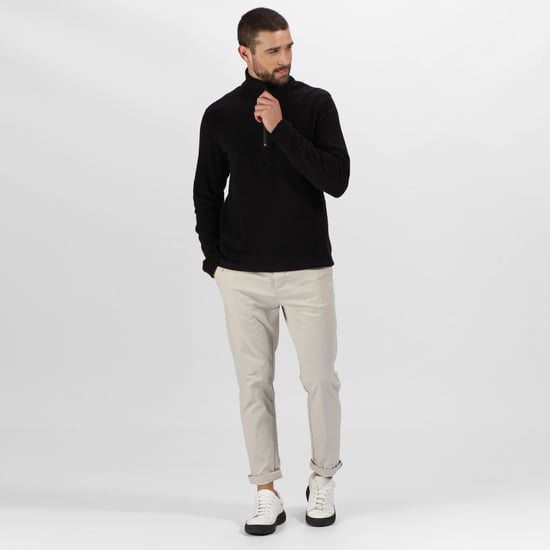 Regatta Mens Honestly Made Recycled Half Zip Fleece (Black)