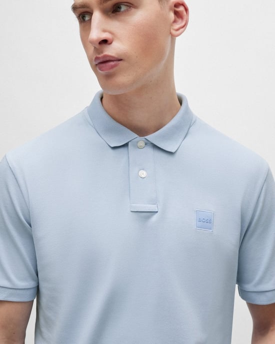 BOSS Orange Passenger Herren Stretch-Baumwoll Slim-Fit Polo-Shirt mit Logo-Patch - Image 2