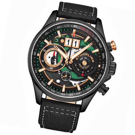 Black Ace Aviator Chronograph & Tachymeter Quarz 45mm - Image 2