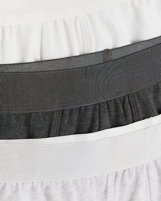 River Island Mens Trunks Grey 4 Pack Cotton Stretch Ri