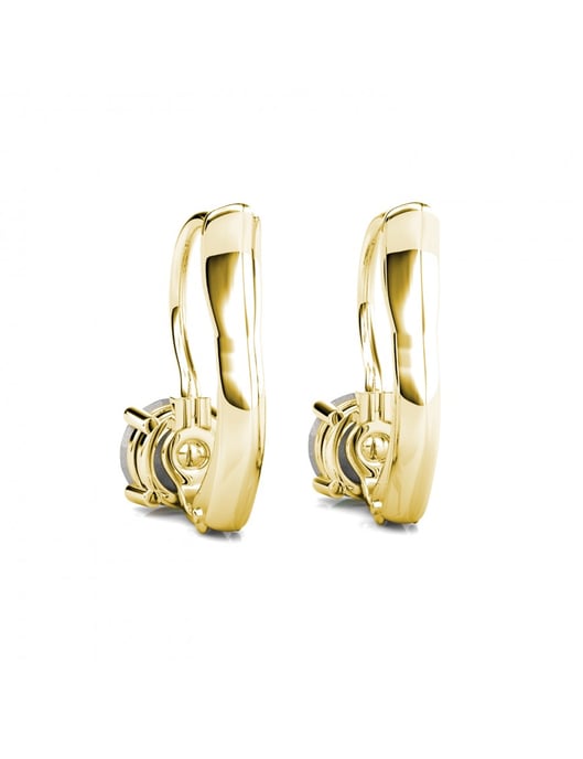 Runde Ohrringe - Gold und Kristall - Image 5
