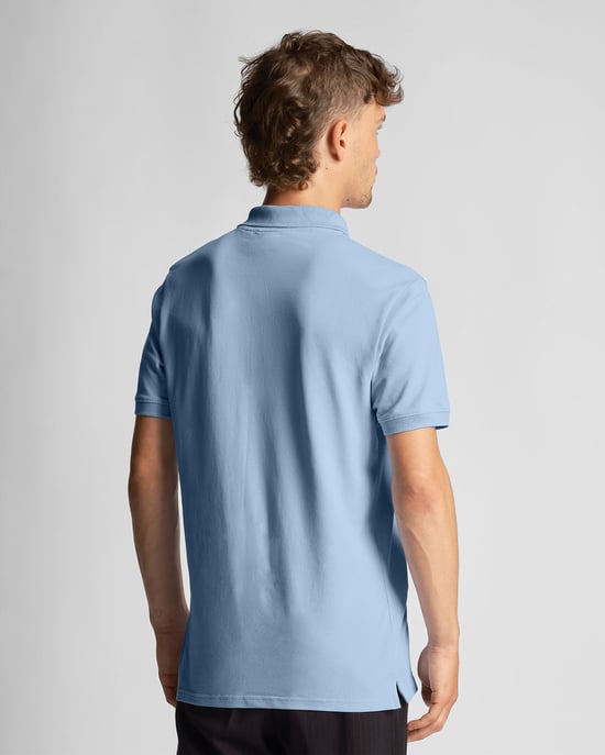 Lyle & Scott men's polo shirt with matching print in blue