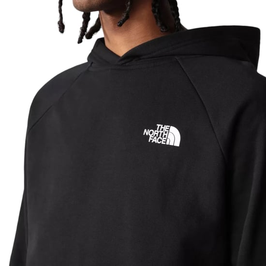 The North Face Mens Raglan Red Box Pullover Hoodie Black