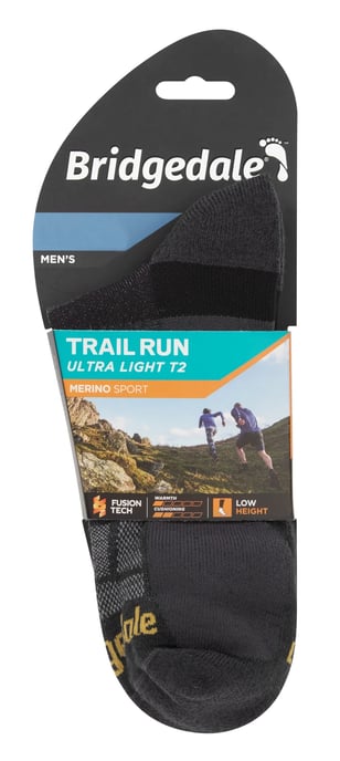 Bridgedale - Mens Running Ultralight Merino Low Socken - Gunmetal - Image 2