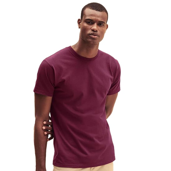 Fruit Of The Loom | Mens Crew Neck Kurzarm T-Shirt-Burgundy (5 Pack) - Image 1