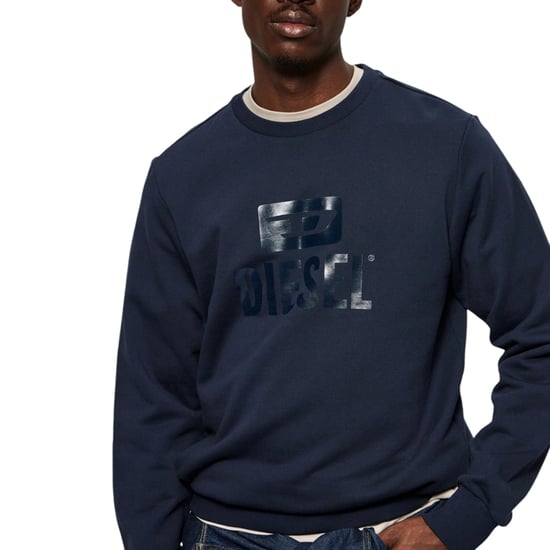 Diesel - Einfarbiges Sweatshirt In Marineblau - Image 4