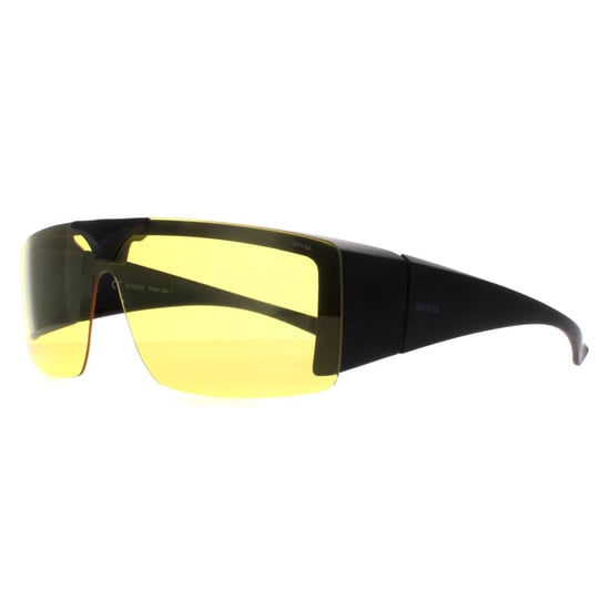 INVU Rectangle Unisex Matte Black High Yellow E2700