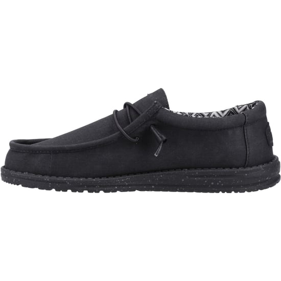 HEYDUDE Wally Canvas 100% Baumwolle Herren Schwarz Bootsschuhe - Image 4
