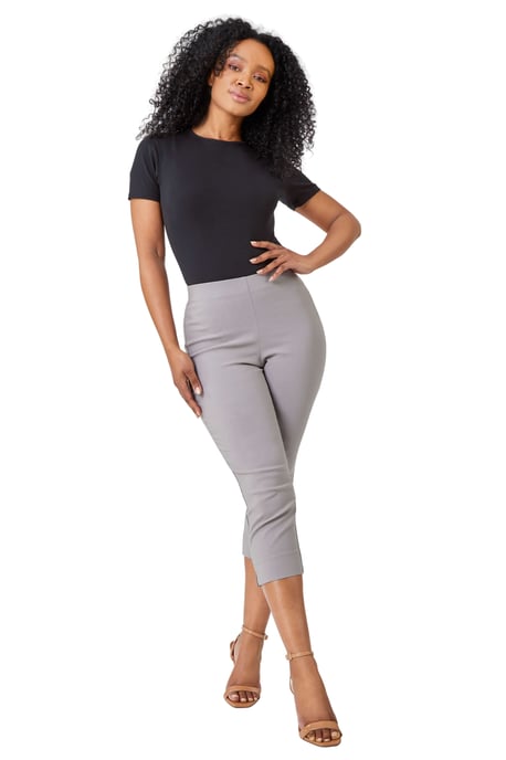 Petite Cropped Stretch Trouser - Image 1
