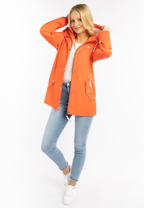 Schmuddelwedda Regenjacke Damen ORANGEROT-280 - Image 2