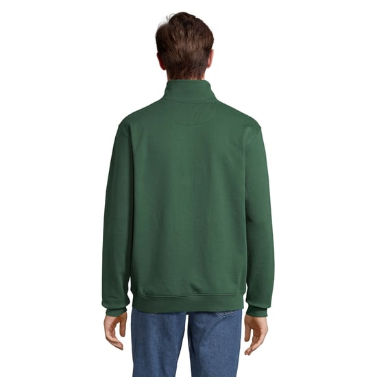 SOLS - "Conrad" Sweatshirt mit kurzem Reißverschluss für Herren/Damen Unisex (Flaschengrün) - Image 2