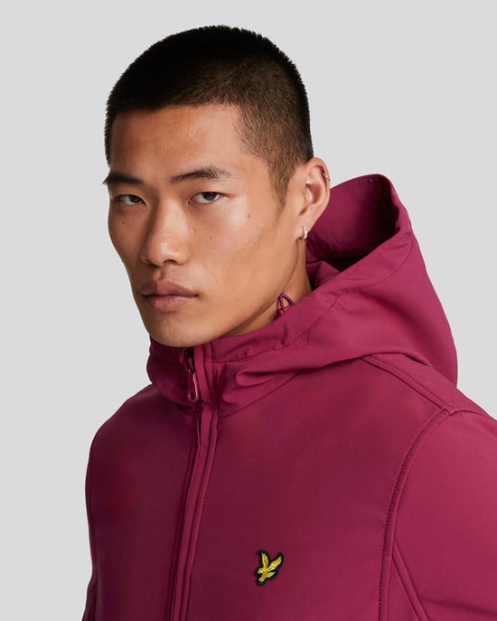 Lyle & Scott � Softshelljacke mit Fleecer�ckseite, Burgunderrot - Image 4