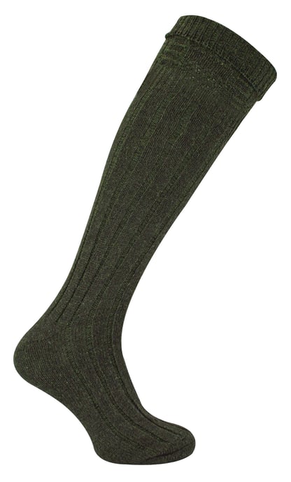 Herren Wolle Kilt Socken | Warm Knee High Socken | Atmungsaktiv Outdoor lange Stiefel Socken für Männer - Khaki - Image 1