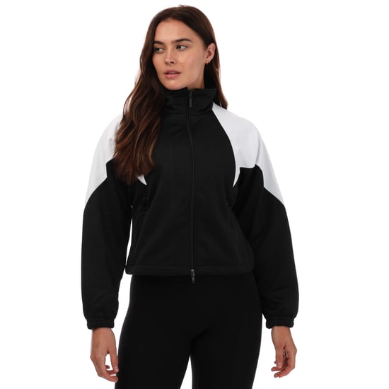 Women's adidas Originals Large Logo Track Top in Black-White