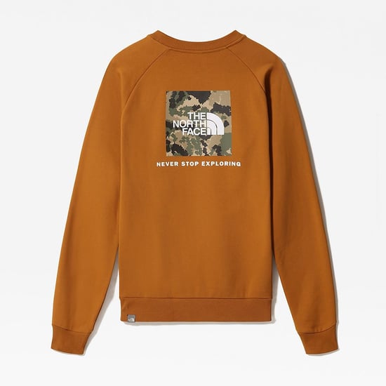 The North Face Raglan zurück Box Mens Crewneck Sweatshirt Tan - Image 4