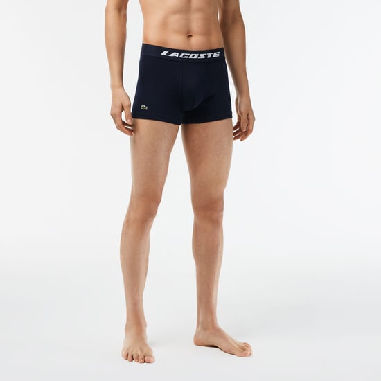 Lacoste men's underpants with contrast waistband in a 3-pack in gray