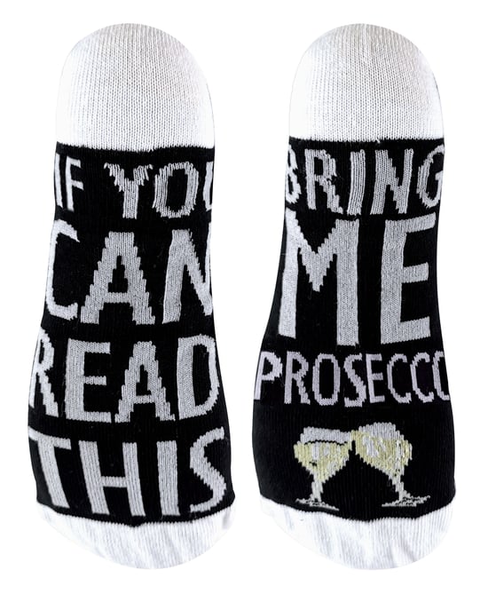 Wenn du diese Socken lesen kannst, bring mir Prosecco Socken - Image 1