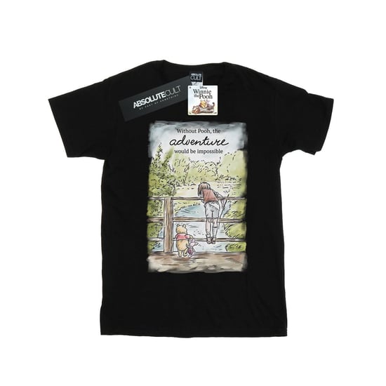 Disney Girls Winnie The Pooh Adventure Cotton T-Shirt (Black)