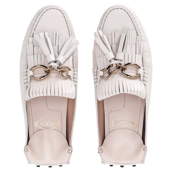 Tod's Loafer mit Quasten- und Ketten-Details aus weißem Leder - Image 5