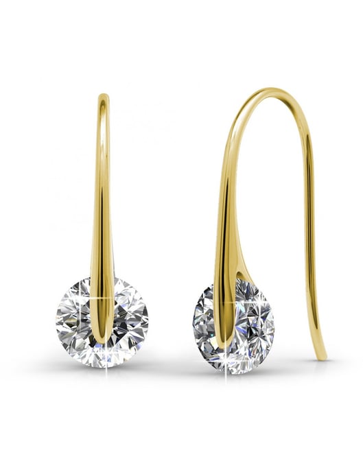 Edle Ohrringe - Gold und Kristall - Image 1