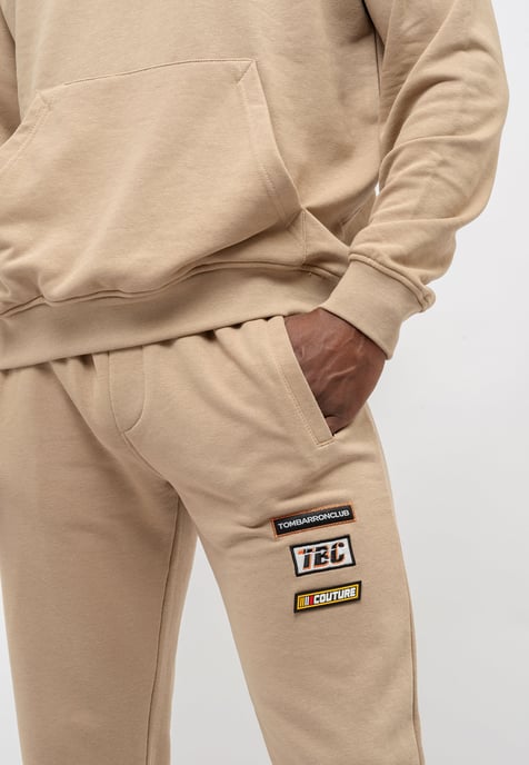 Tom Barron Men's Embroidered Badge Casual Tracksuit Oversize