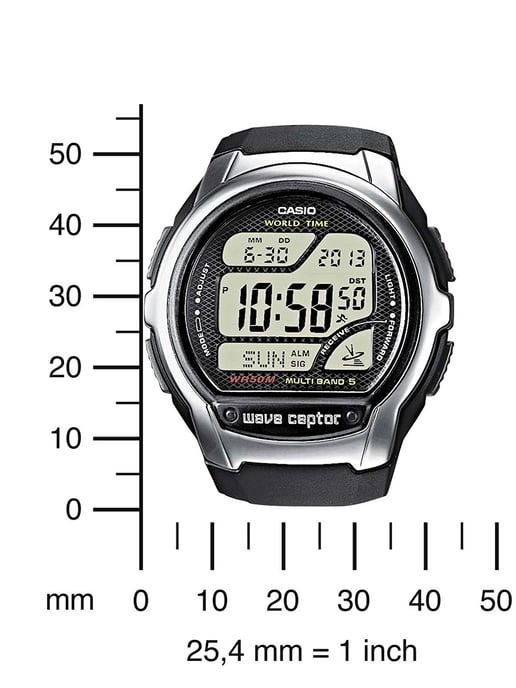 Casio Wave Ceptor Schwarz Herren Armbanduhr WV-58R-1AEF - Image 3