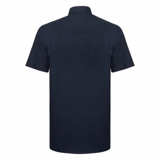 Russell Collection Herren-Kurzarmhemd aus pflegeleichtem Oxford (Bright Navy) - Image 2
