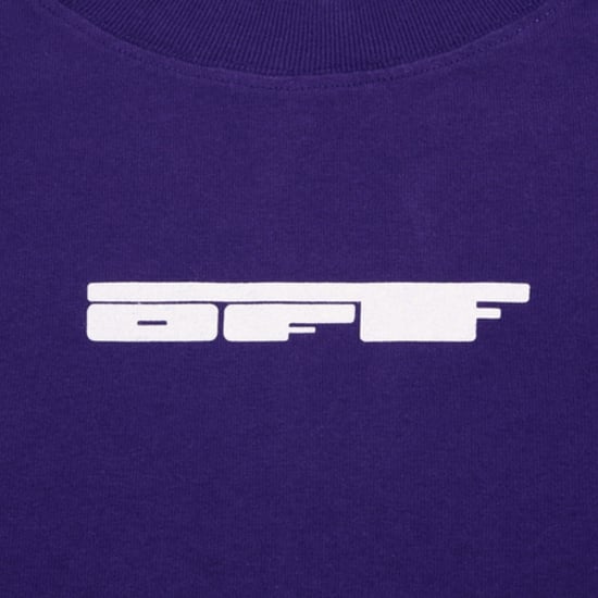 Off-White Teddy Arrow Logo Over Skate Fit Purple T-Shirt