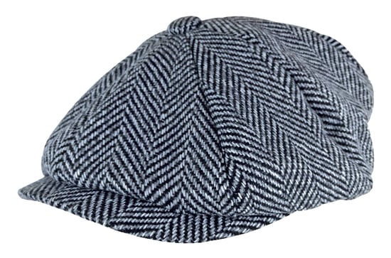 Herringbone-Muster Fleece gefüttert Winter Wolle Newsboy Hut Kappe - Image 1