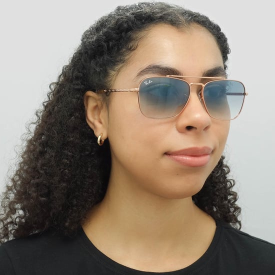 Ray-Ban Square Unisex Rose Gold Blue Gradient RB3636 New Caravan