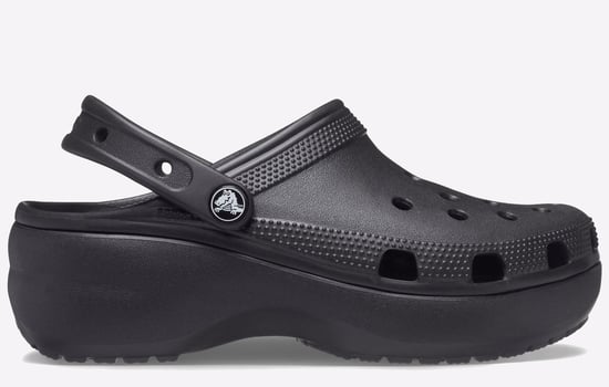 Crocs Damen Classic Plattform Clog Schwarz - Image 1