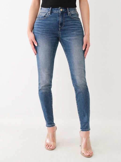 Jennie Single Needle Mid Rise Skinny in Medium Sunkissed Wash