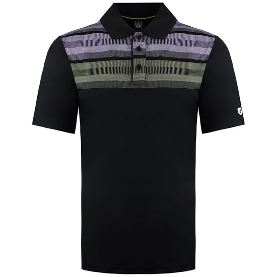 Island Green Matrix Herren Schwarz/Limette Golf-Poloshirt - Image 1
